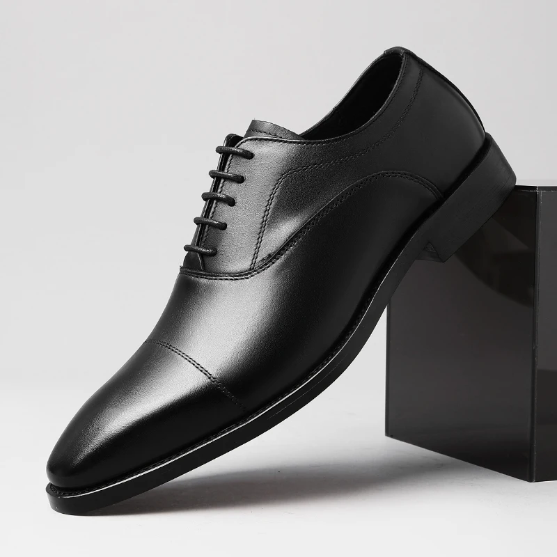 

Новые мужские ретро-универсальные кожаные туфли на низком ходу для делового повседневного стиля 250917