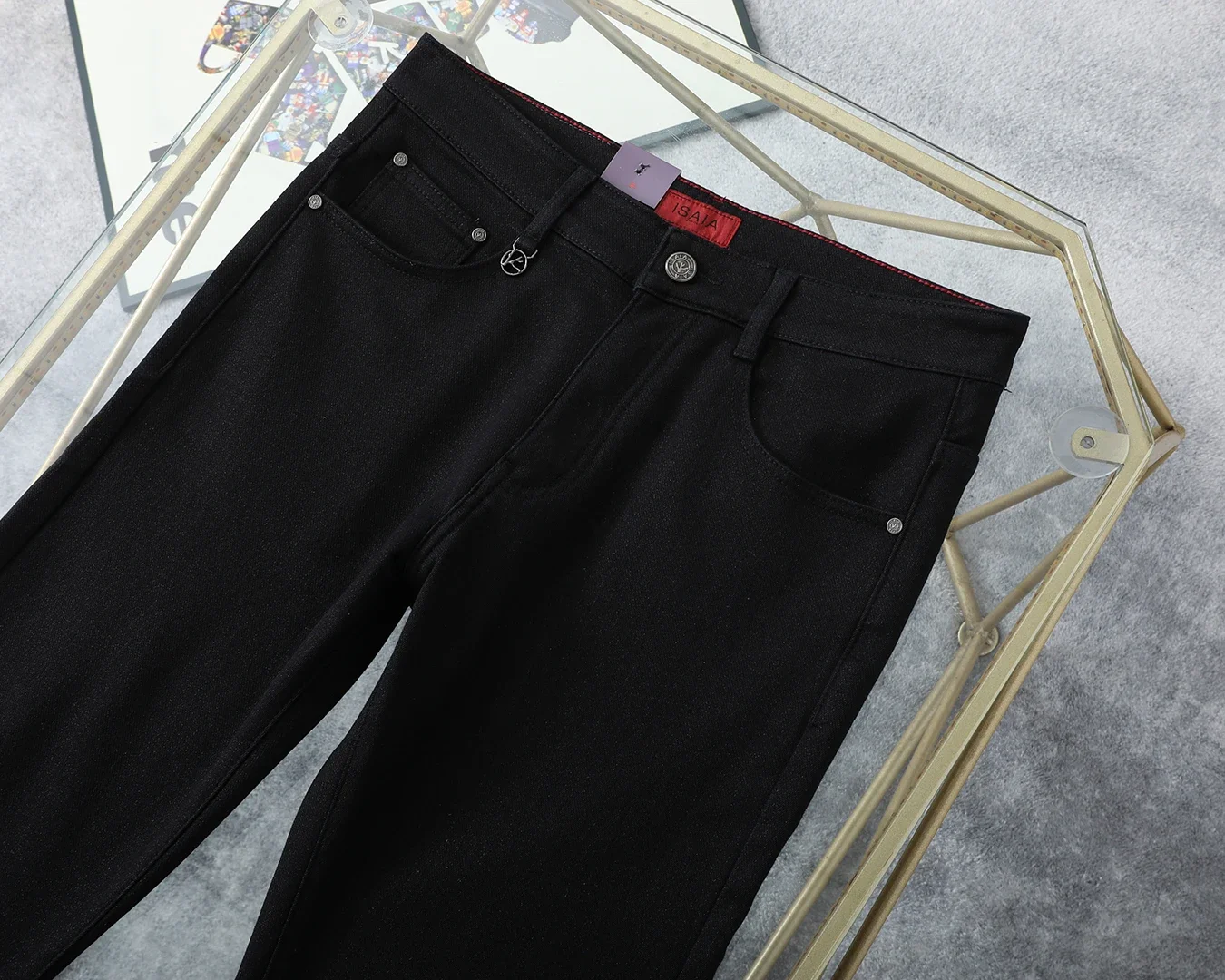 

BLSK CPRT Jeans Thick Cotton Men 2025 Autumn Winter new Embroidery business warm motion Fashion straight Big size 30-42 Pants