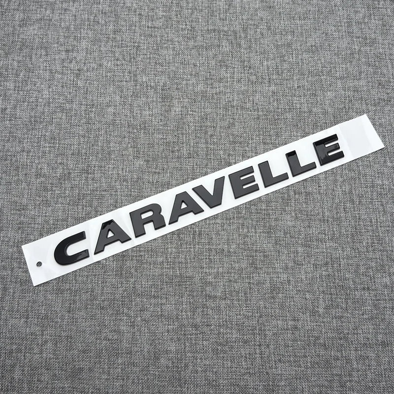 3D ABS Caravelle Letter Emblem Badge For 2011 Volkswagen Transporter T5 Rear Tailgate Boot Lid Car Decor Accessories