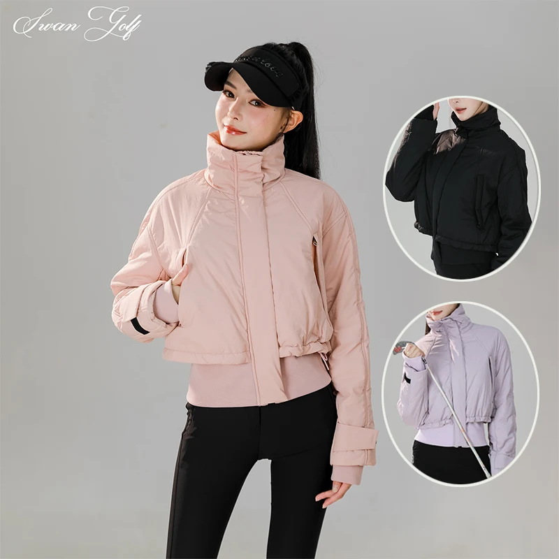 

SG зимняя утепленная куртка для гольфа для женщин, сохраняющая тепло, спортивное пальто на пуху, уличная женская легкая куртка, ветрозащитная верхняя одежда для гольфа