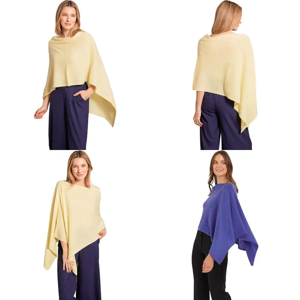 معطف كشمير 100% فاخر - فستان علوي خفيف الوزن وناعم ومريح - غلاف كشمير متعدد الاستخدامات - هدية مثالية لها