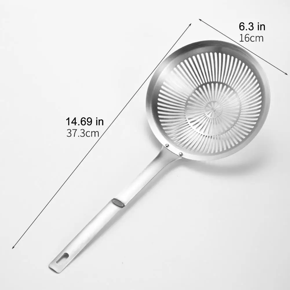 Stainless Steel Deep Skimmer Slotted Spoon For Dumplings Noodles Frying Rust-Proof Essential Kitchen Tool For Hot Pot Pasta view 6