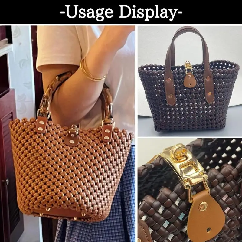 PU-Leder-Drehverschlüsse mit goldenen Metallbeschlägen in verschiedenen Farben, einfache Montage für DIY-Handtaschen und Lederarbeiten. – Detail 7