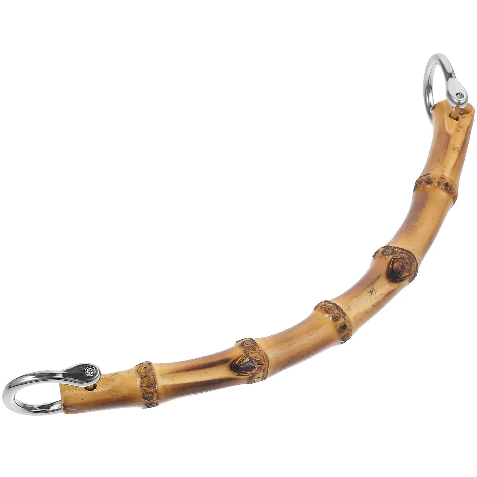 

1Pcs Bamboo Bag Handle Premium Lightweight DIY Handbag Handle Replacement Ring for Bag Making Handles Replacement