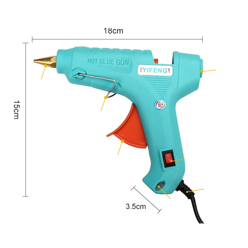 Glues Guns for 11mm Wax Stick, Built-in Safety Stand Hot Glues Guns, Fast Heating Anti-Drip Quick Heating Wax Sealing Glues Guns
