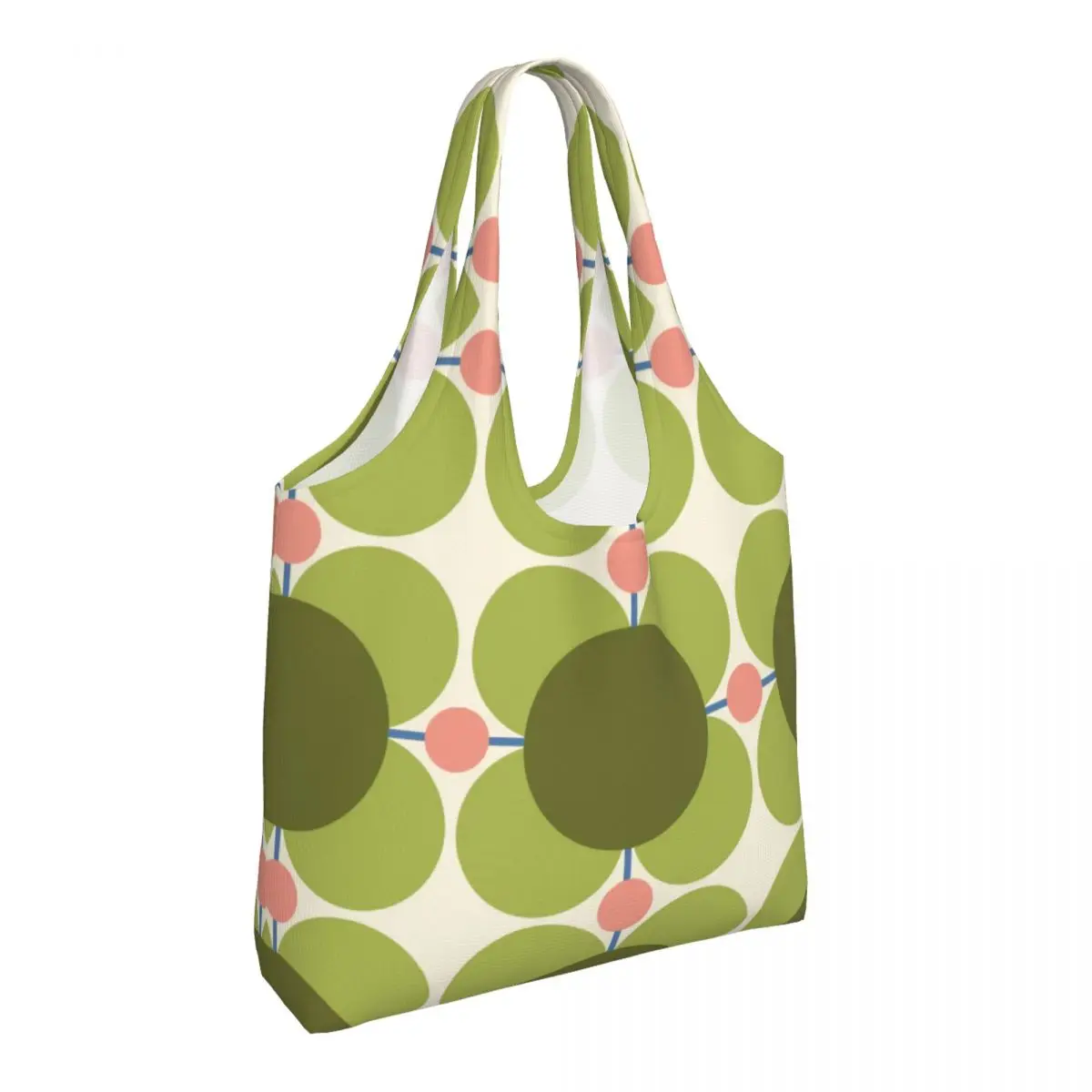 Custom Funny Flower Living Orla Kiely Shopping Tote Bag Reusable Groceries Canvas Shopper Shoulder Bags Handbags Gifts