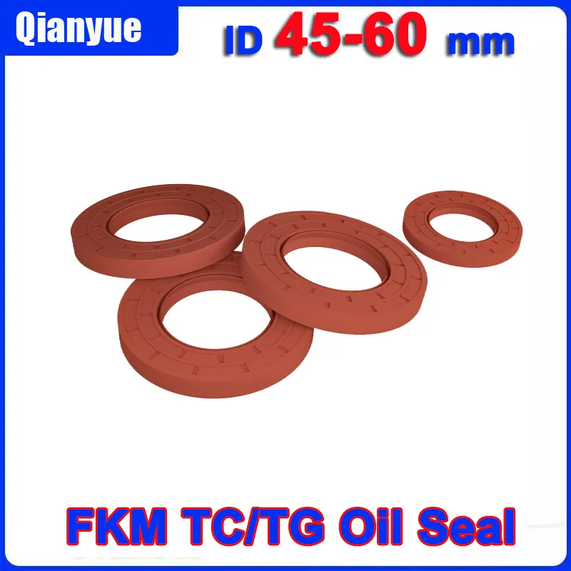 

FKM TC/TG Oil Seal ID 45-60mm - High Temp & Corrosion Resistant Rotary Shaft Seal for Pumps/Gearboxes (Smooth/Threaded OD)