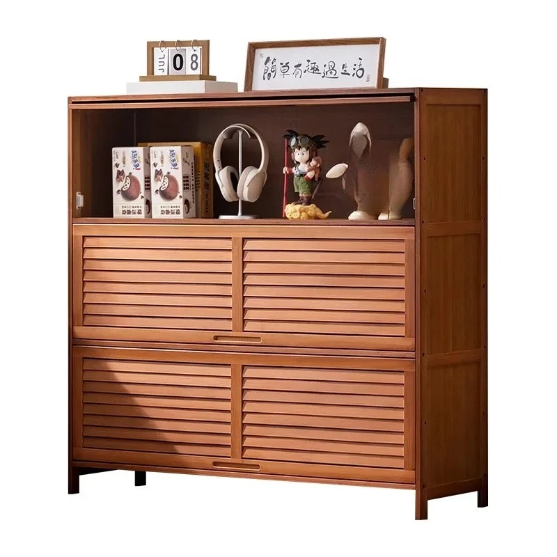 

Bookshelf Bookcase Shelf with Cabinet Door Locker Integrated Lattice Cabinet Display Cabinet Floor to Floor M