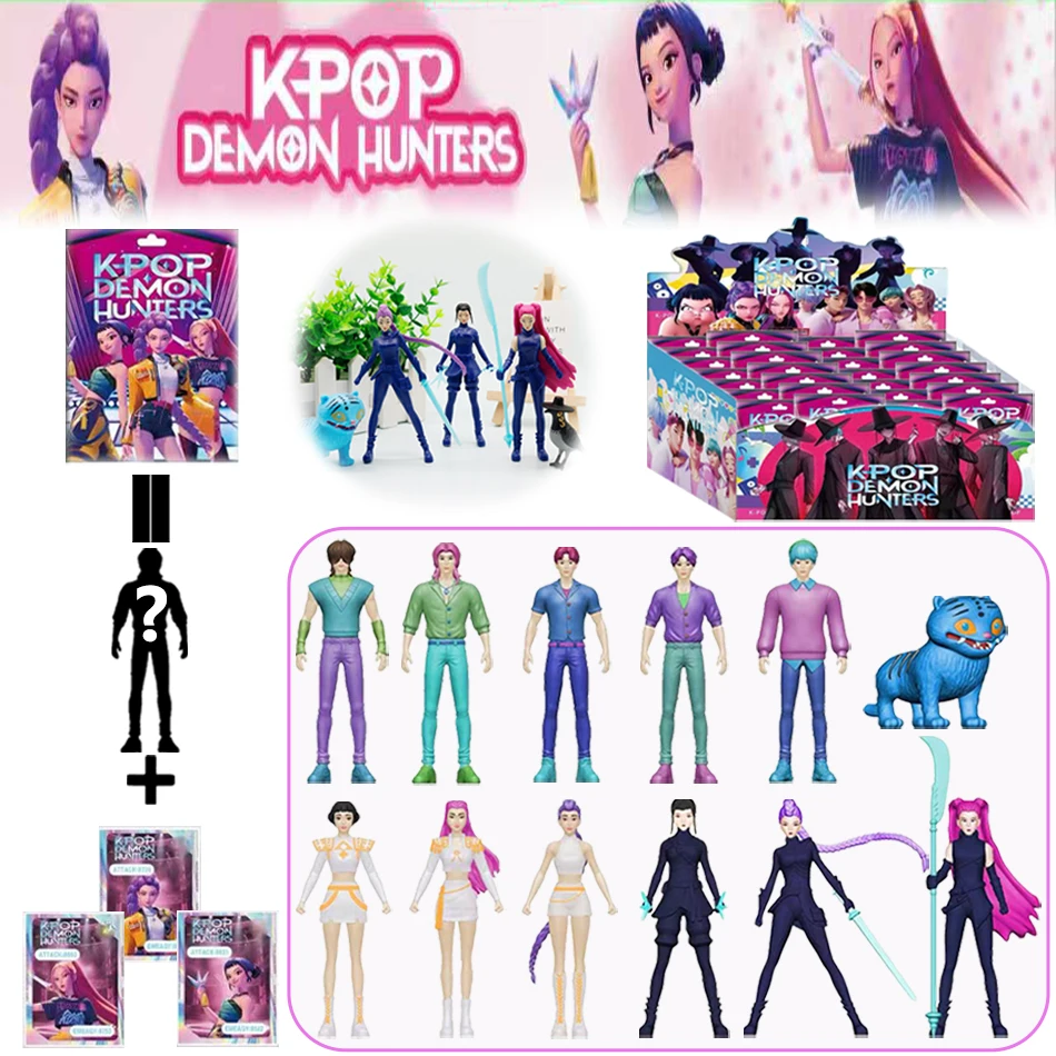 

Аниме Kpop Demon Hunt слепая коробка серии фигурка тигра модель игрушка украшение стола статуи орнамент Хэллоуин/Рождественский подарок