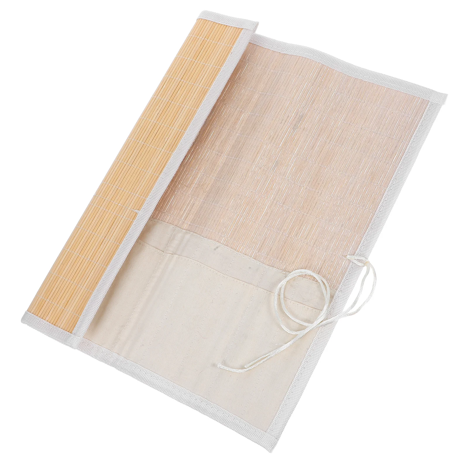 10 Uds. Rollo de pinceles de bambú con 10 ranuras: organizador de bolígrafos enrollables de estilo Vintage japonés para pinceles de pintura de caligrafía estuche para lápices de artista