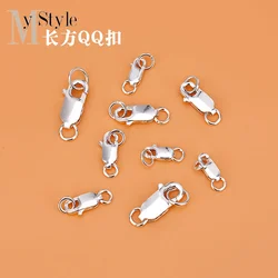 5pieces diy handmade jewelry accessories 925 sterling silver bracelet buckle necklace buckle square buckle