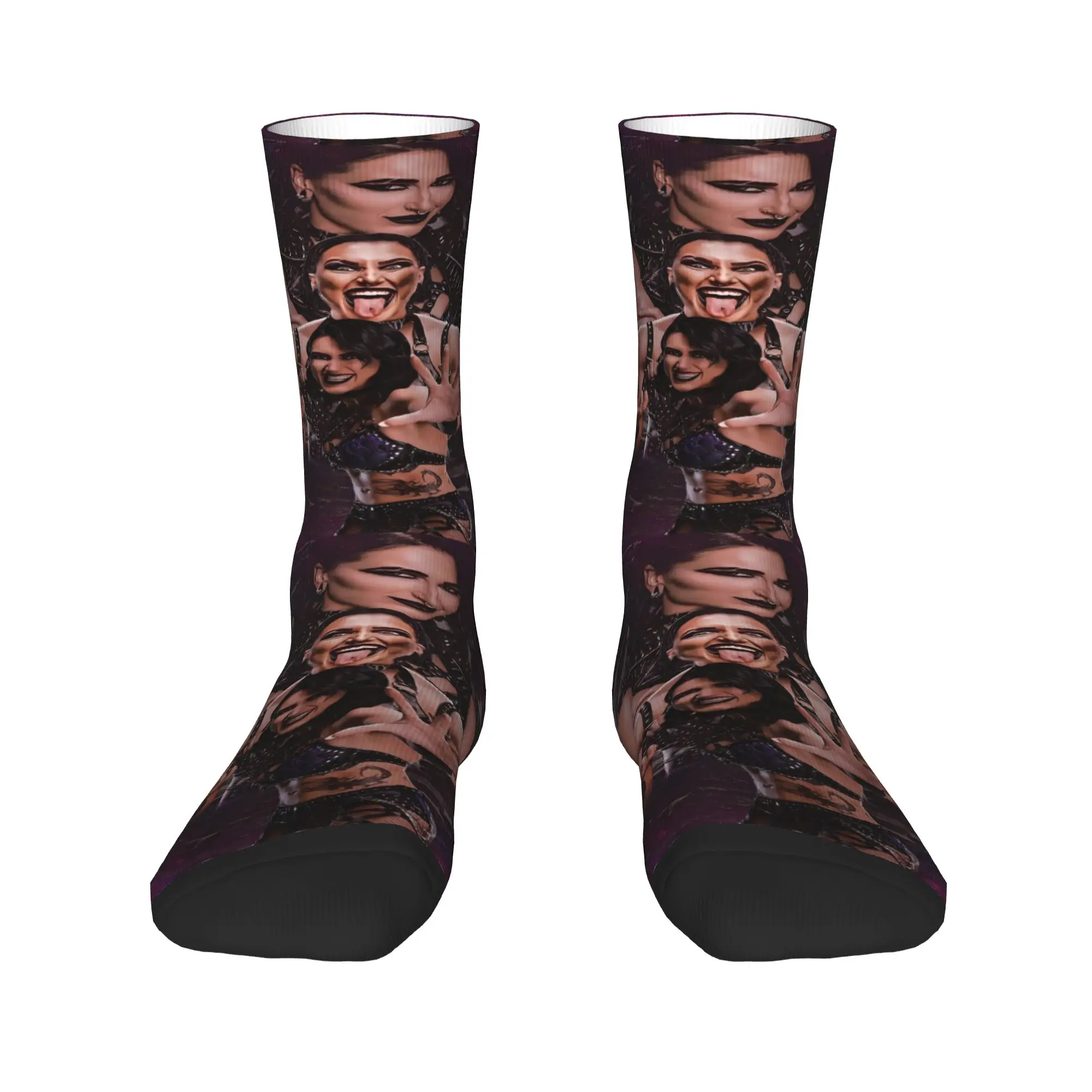 Men Socks Rhea Ripley Wrestlers Vintage  Stockings Winter Casual Warm Soft Socks Graphic Running Anti Sweat Socks