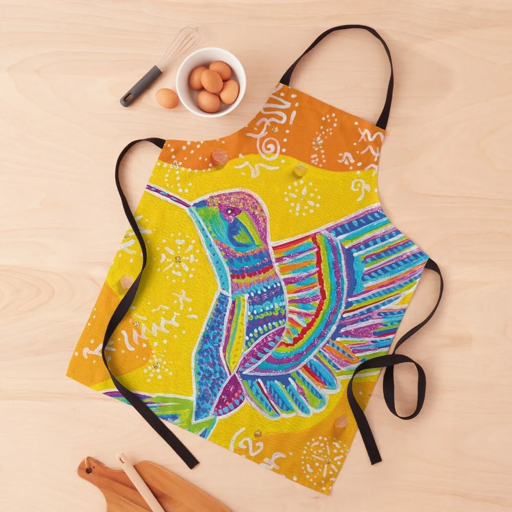 

Cosmic Hummingbird Apron For Nail Stylist kitchen jacket woman Apron