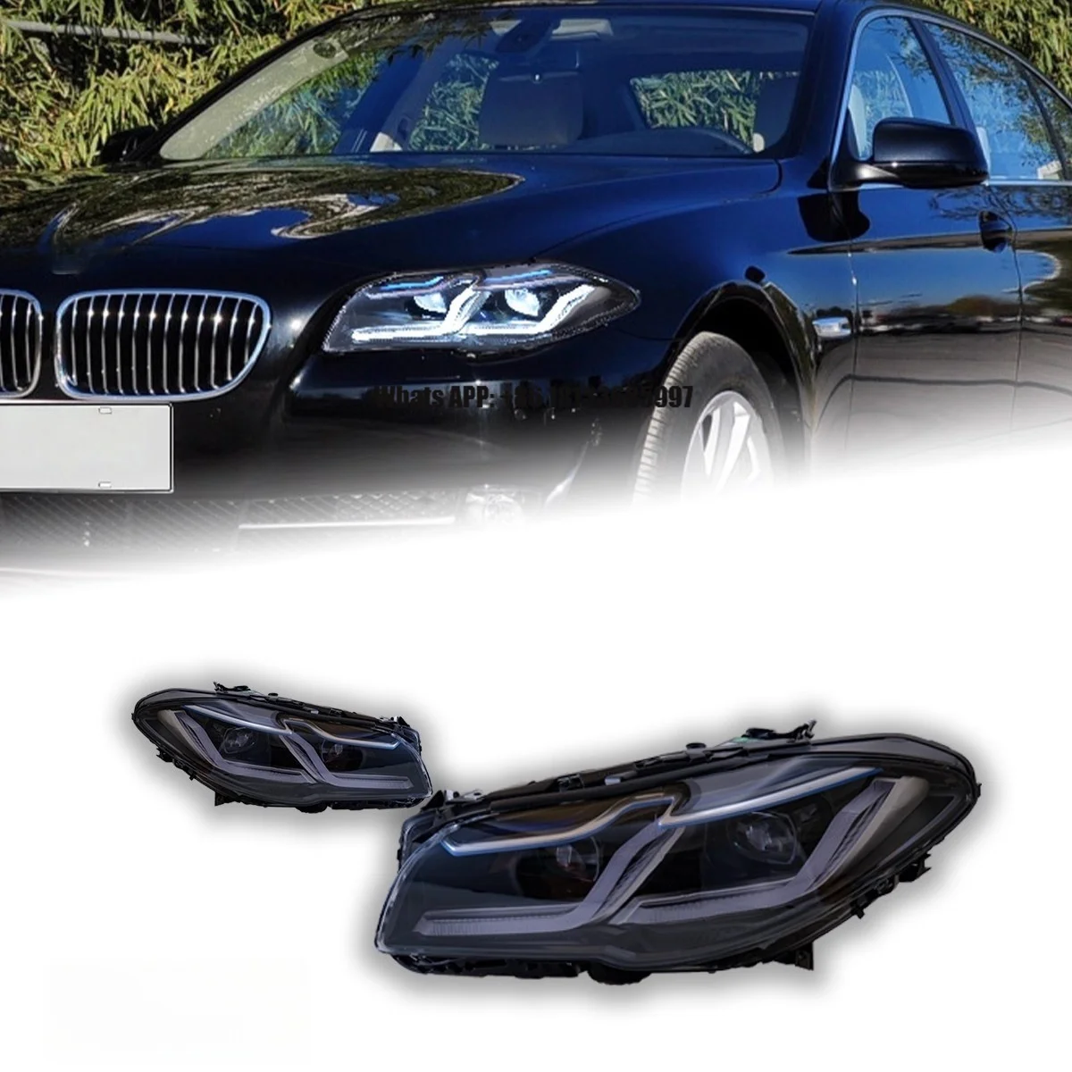 LED Headlights for BMW 5 Series Headlights Assembly for F18 F10 with New LED Lens Headlight DRL 2011 to 2017