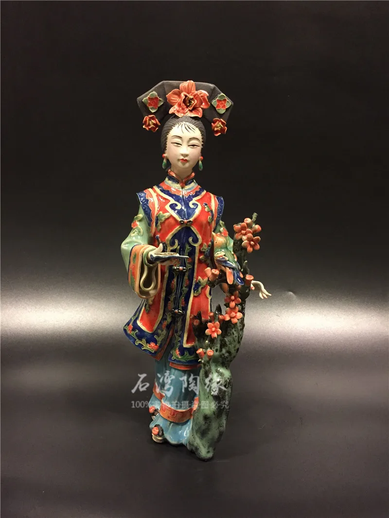 

Ceramic handicrafts Shiwan doll character Chinese style lady beautiful woman cute living room home simple creative ornament