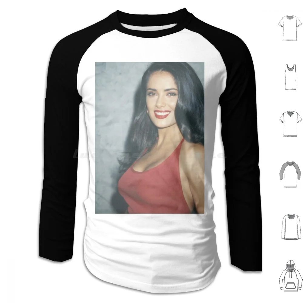 Salma Hayek Young Hoodies Long Sleeve Salma Hayek Actress Movies Cinema Tv Shows Celebrity Hot Hollywood Film Sexy Young