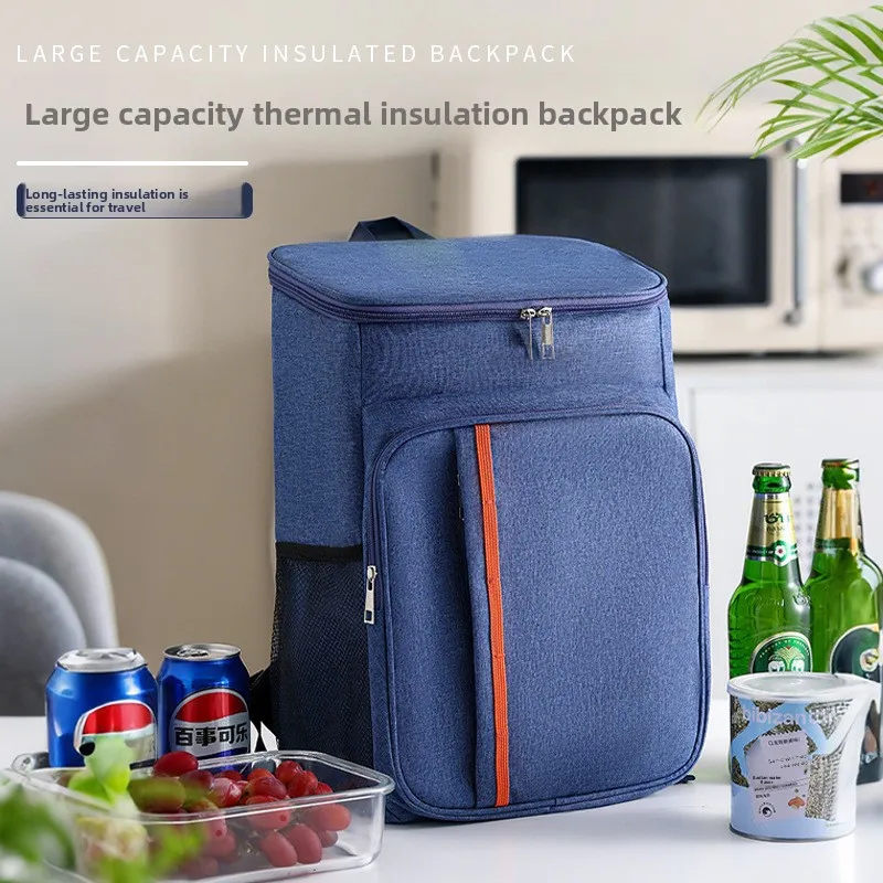 

Large Capacity Outdoor Picnic Oxford Cloth Backpack Cross Border Dual Shoulder Insulated Cooler Bag Thick Ice Pack Customizable