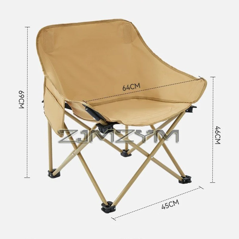 Outdoor Folding Chair Ultra-Light Portable Camping Sketch Lazy Fishing Moon Stall for Traveling Camping Hiking