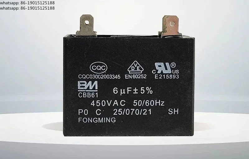 2026 new collection Original insert type through 450v 1.5uf~ 10uf air conditioner motor CBB61 general capacitor