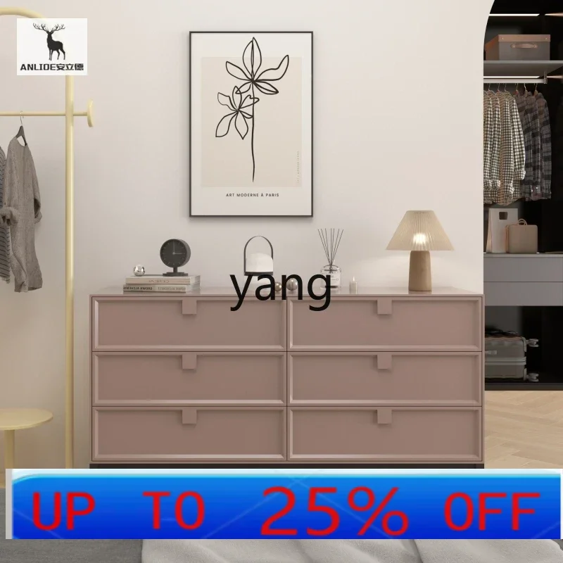 

LMM simple modern paint bedroom six chest cabinet bedside storage cabinet