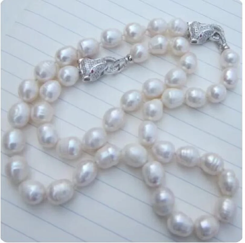 Brand new AAAA 10-12mm white pearl necklace and bracelet set button 925s