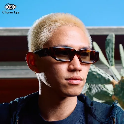 Imagen 2 del producto Nuevas gafas de sol de acetato grueso de alta calidad a la moda para mujer, gafas de sol polarizadas cuadradas Retro para hombre resistentes a los rayos UV para conducir al aire libre