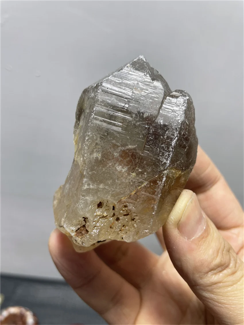 150g rainbow Clear Smoky Lemurian Seed Quartz Natural Point Cluster Crystal Rough Healing