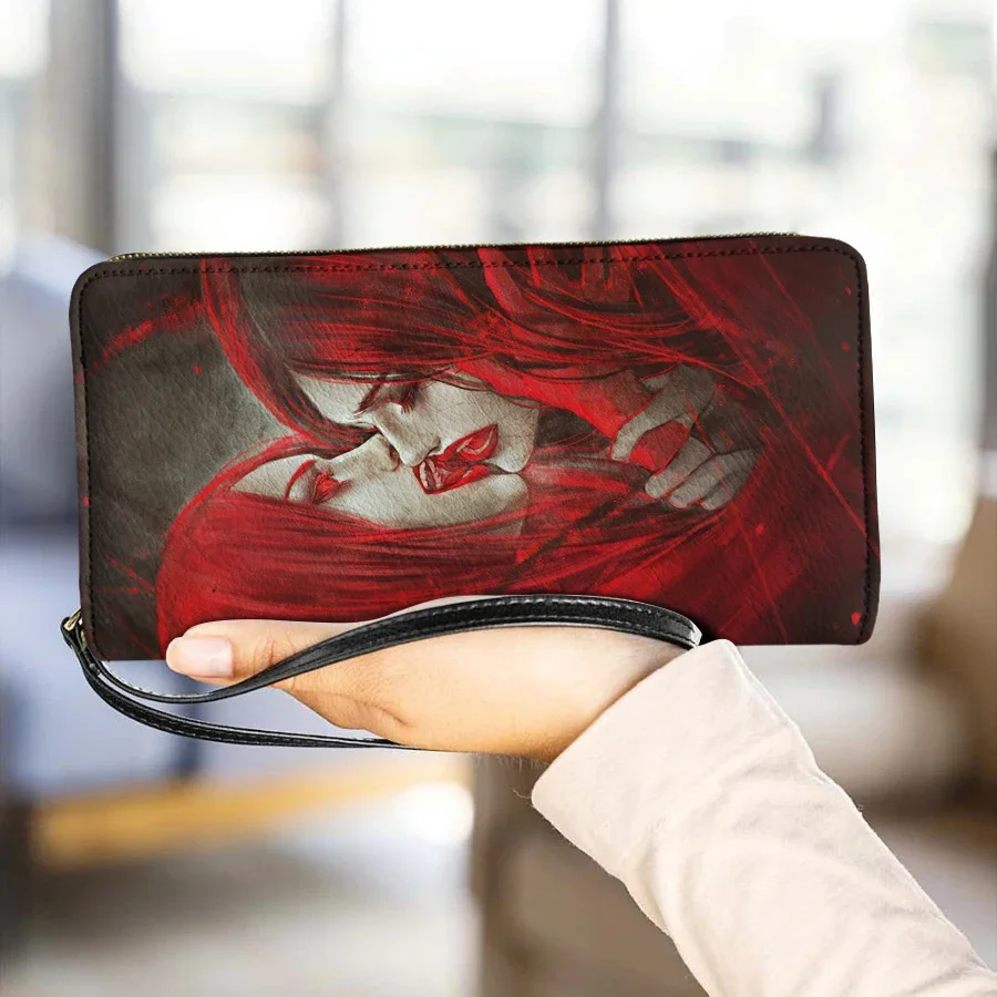 Skull Beauty Rose Photo Custom Ladies Purse Painted Personalized Custom DIY mini Popular Personalized Custom Wallet Gift