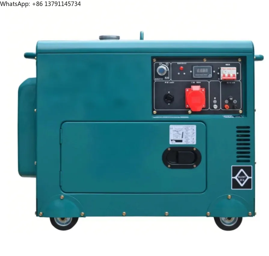 Super Silent Diesel Generator Set 3kva 5kva 8kva 10kva Home Use 5kw Diesel Generators 50/60Hz 220V 380V Rated Voltage 2