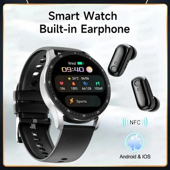 X10 Earphone Smart Watch Men TWS 2 in 1 Wireless BluetoothCall Headset Blood Pressure Heart Rate Test Health Sports Smartwatch