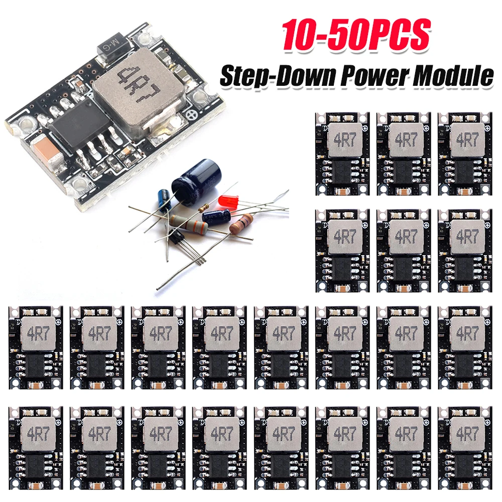 10-50PCS Mini DC-DC Buck Step Down Converter Board 5V-30V To 3.3V 5V 9V 12V Voltage Regulator PCB Board Power Buck Module