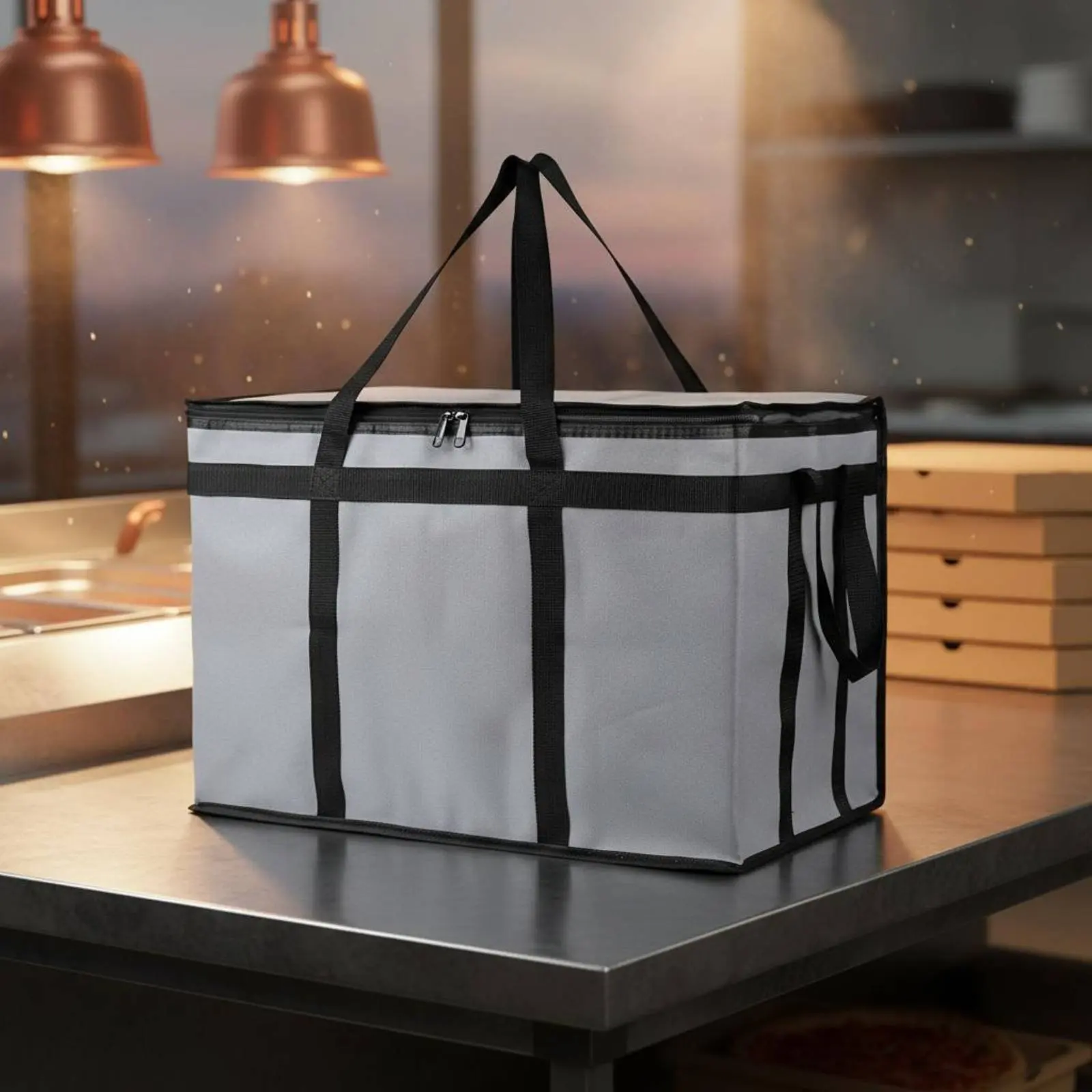 

Pie Delivery Bag 3-Tier Insulation Insulated Food Delivery Bag Large Thermal Tote Waterproof Long-Lasting for Camping