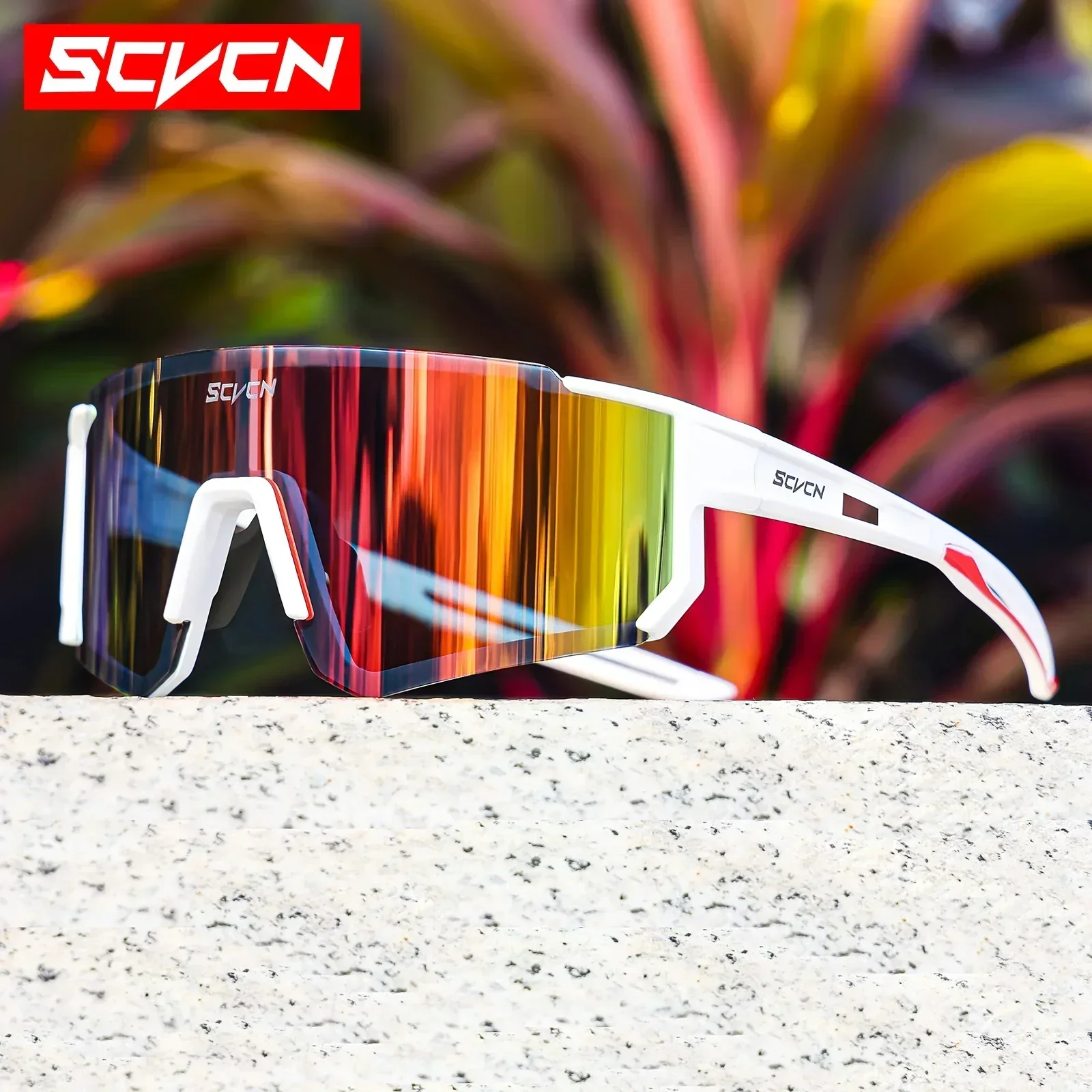 SCVCN Cycling Glasses UV400 Outdoor Sports Sunglasses Men MTB Cycling Glasses Women Road Bike Sunglasses Running Goggles