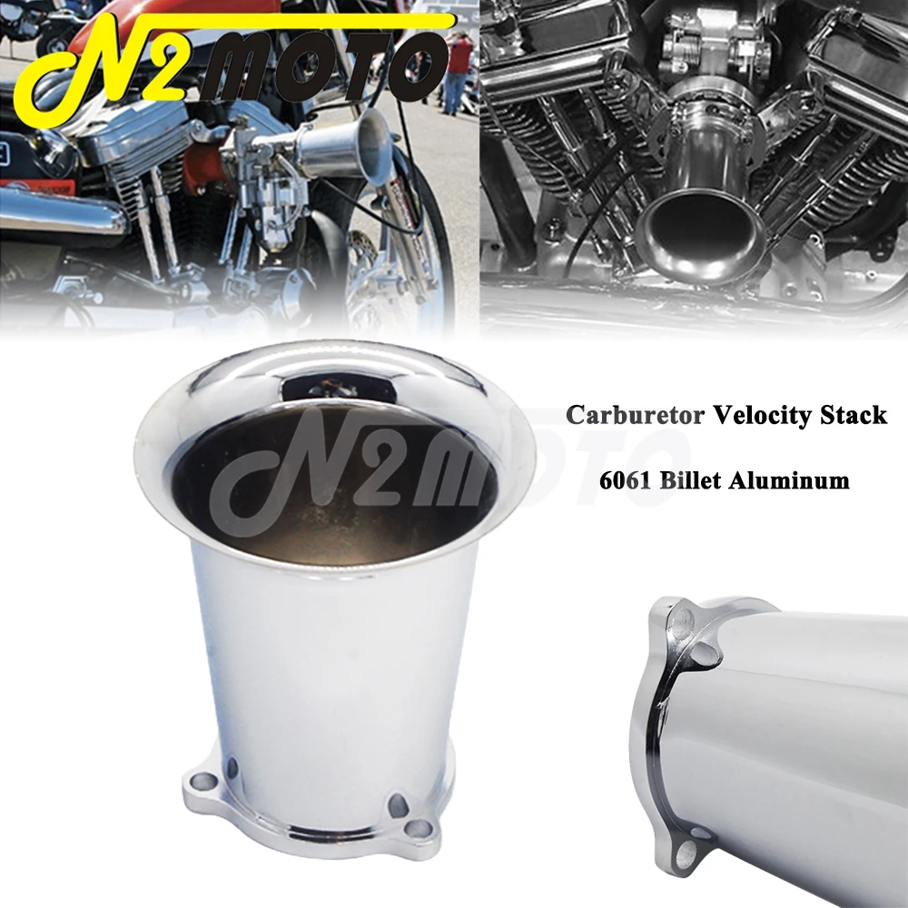 Aluminum Motorcycle Carburetor Velocity Stack CV Carburetor Air Filter Horn Cup Stack 4