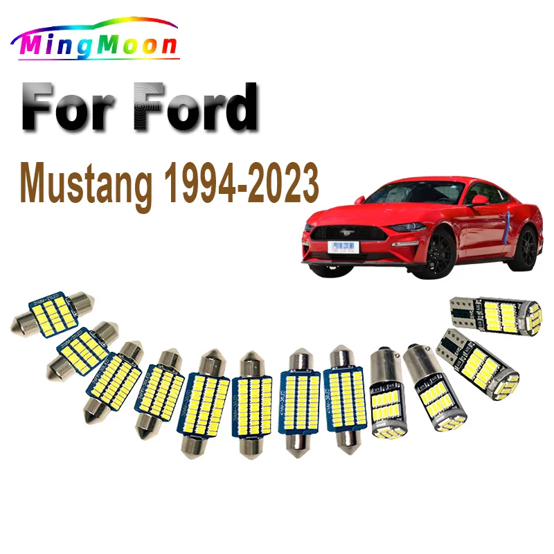 No Error LED Bulb For Ford Mustang MK4 MK5 MK6 1994- 2014 2016 2018 2020 2021 2022 2023 Interior Map Dome Number Plate Light Kit