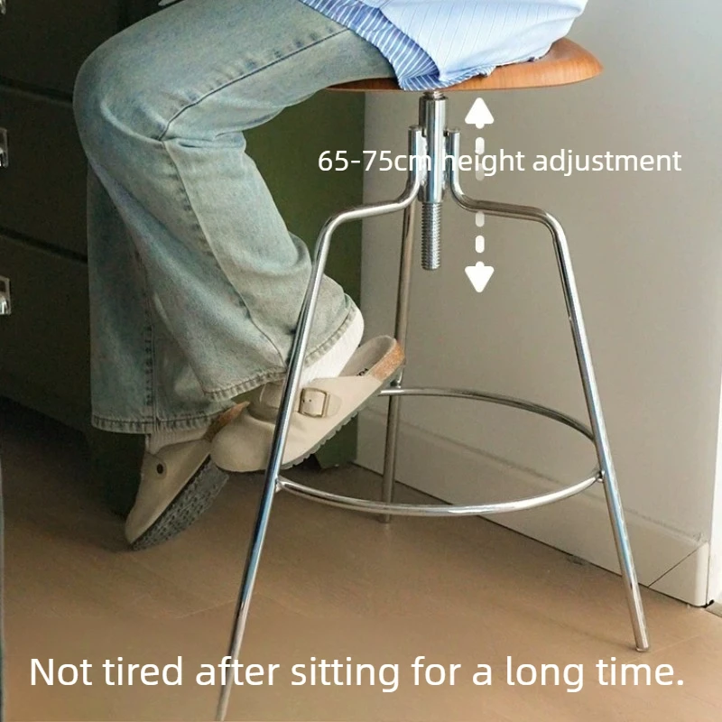 

Nordic Adjustable Swivel Bar Stool Minimalist Rotating High Chair Designer Counter Seat for Home Kitchen Island Bar Furniture