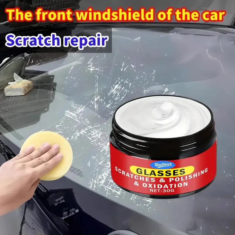 Car Windshield Scratch Repair Wax For Front Rear Car Windows Effective For Old And New Scratches Regular Cleaning Scenes