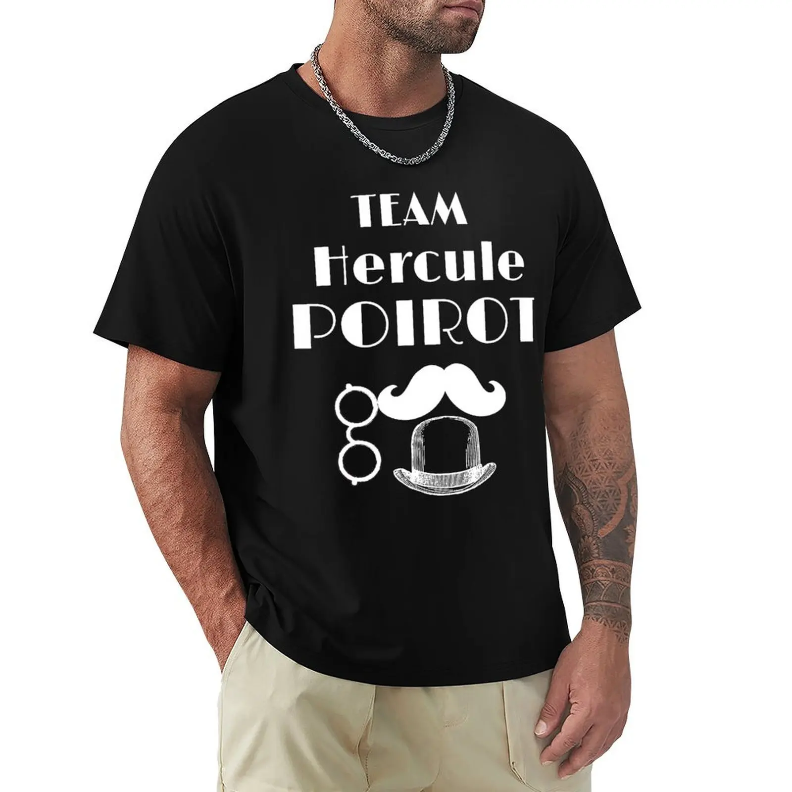 

TEAM HERCULE POIROT - TEE SHIRT AND MUG - HUMOR T-Shirt aesthetic clothes summer shirt designer shirts t shirts men