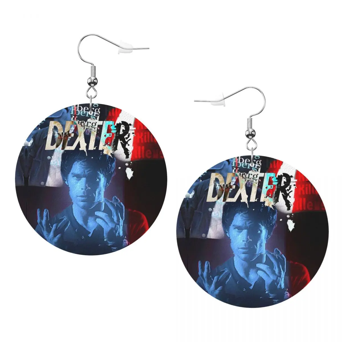 

Кожаные серьги-капли Dexter Morgan на заказ для женщин, кожаные серьги, модные легкие легкие серьги из фильма для вечеринок и праздников