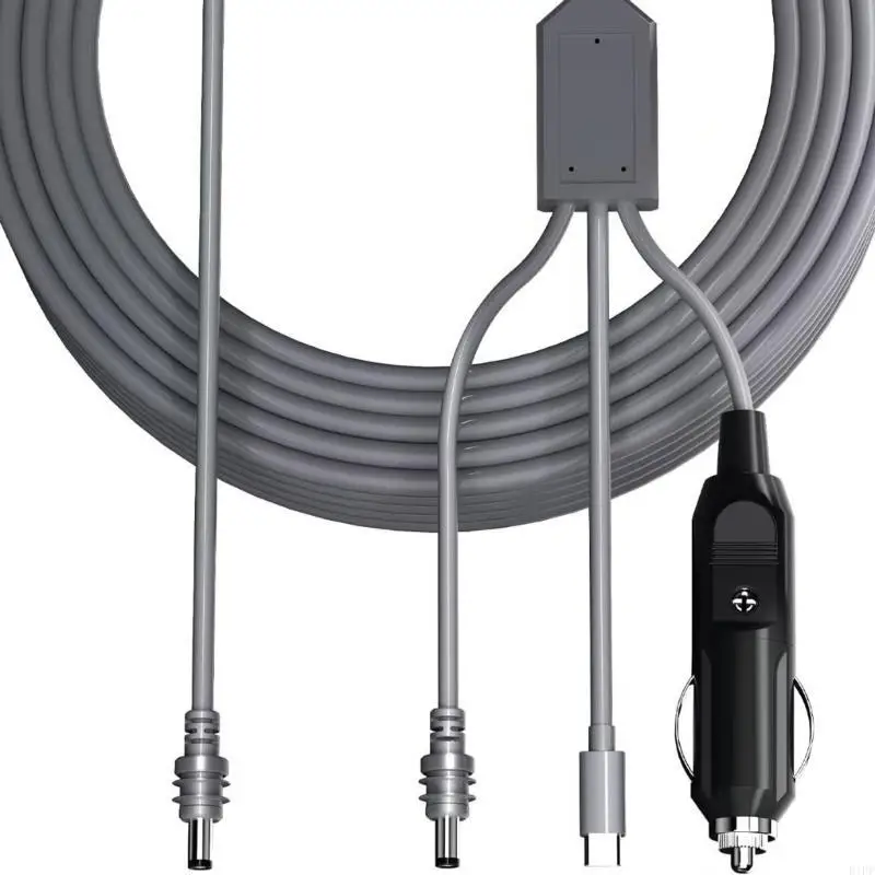 E1PF 3 في 1 كابل طاقة لطبق القمر الصناعي المصغر مع موصلات USB C و DC12V PVC