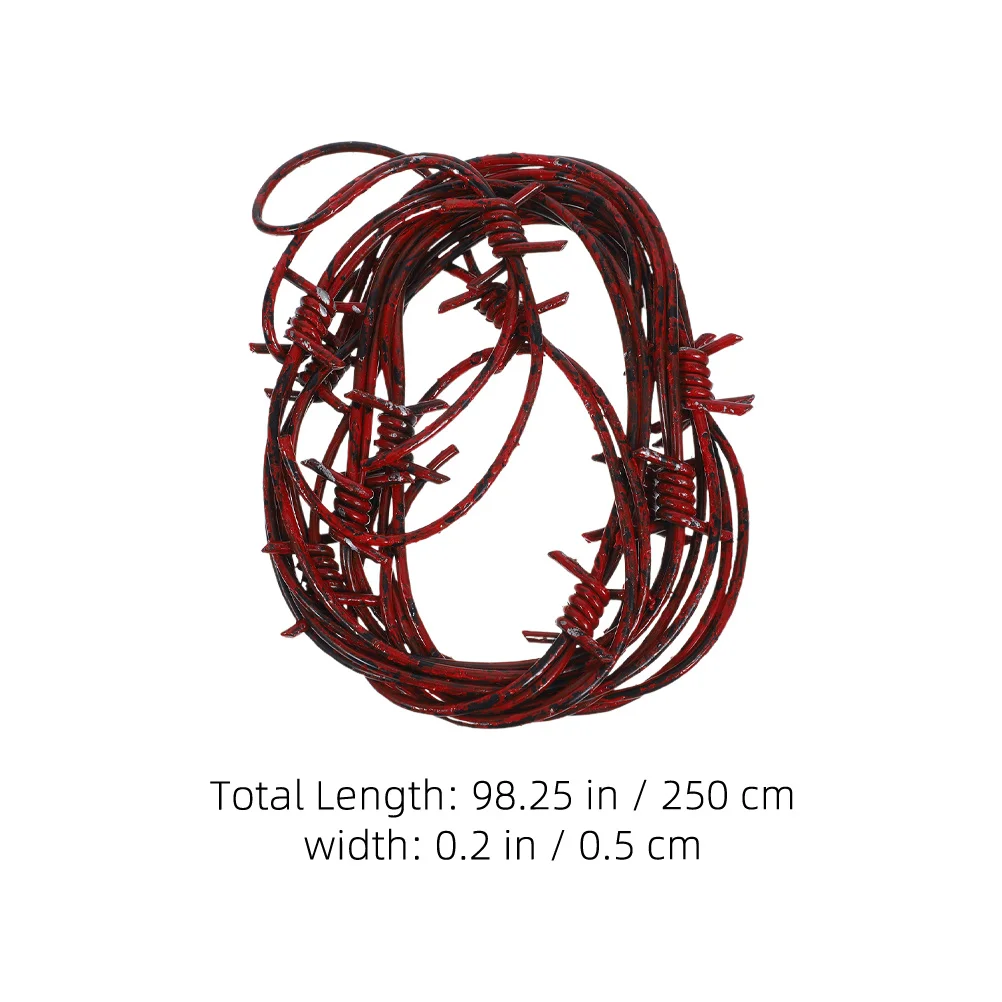 2 pezzi di filo di plastica per la festa di Halloween Decorazioni occidentali Casa stregata Ghirlanda Prop Nuove fili spinati artificiali Novità