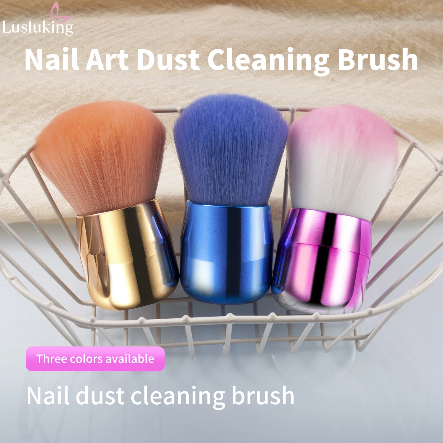 Maniküre Staub Sauber Pinsel Pilz Kopf Weiche Faser Nagellack Pulver Abstauben Werkzeuge Nail art Tragbare Make-Up Pinsel Werkzeug