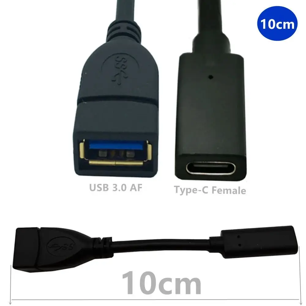 usb-c-usb-31-tipo-c-femea-para-um-cabo-de-dados-otg-femea-para-mac-tablet-celular-10cm