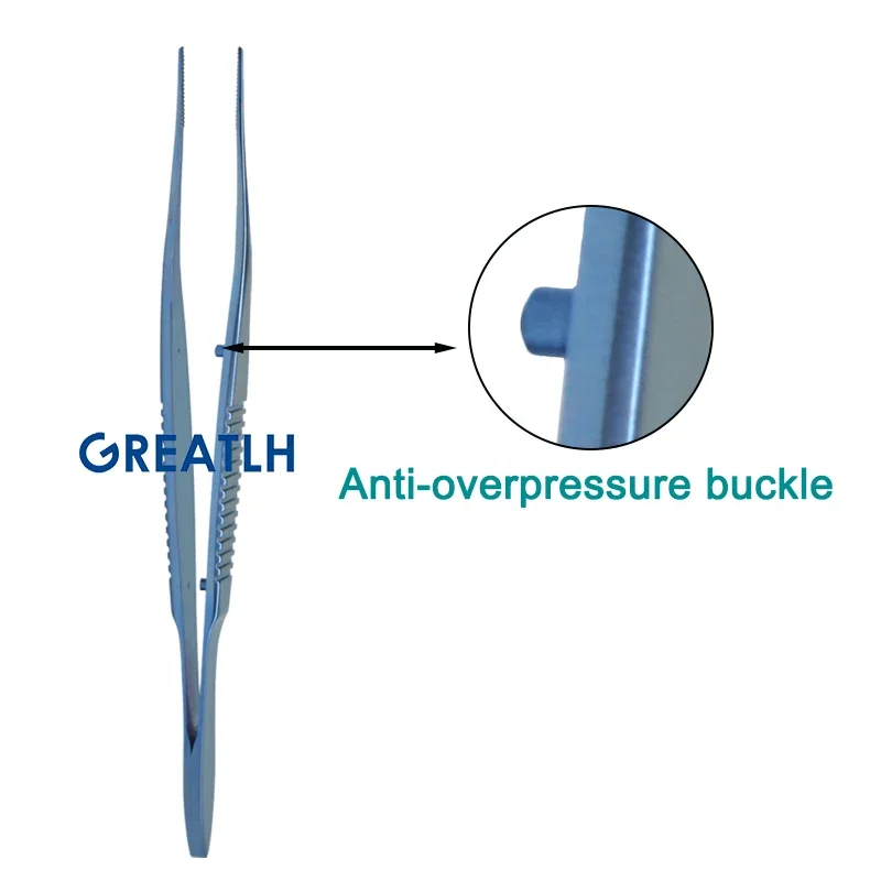 Titanium Alloy Forceps with Teeth Straight Curved Head Autoclavable Eyelid Tools