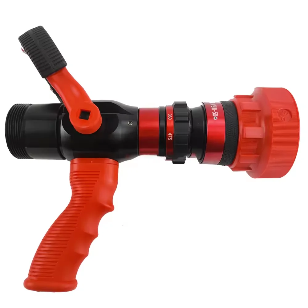 Selectable 60LPM Flow Fire Fighting Pistol Grip Spray Jet Nozzle En469 Standard Aluminium Fire Hose Nozzles