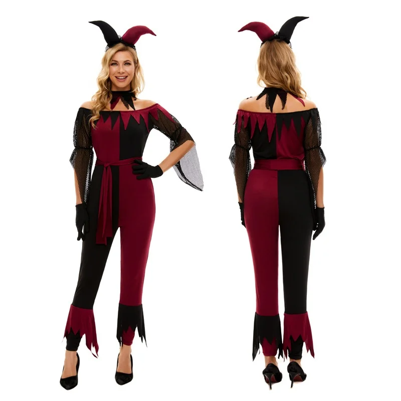 Очаровательный костюм ведьмы-дьявола для женщин, наряд для выступлений в клубе, маленький дьявол orm, костюм летучей мыши, Хэллоуин, косплей Dr