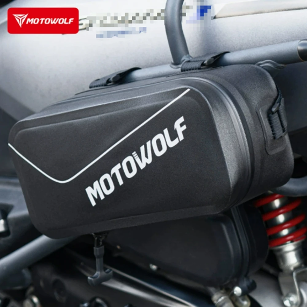 Motowolf Motorcycle Crash Bar Side Tool Bag Wear-Resistant Air-Tight Waterproof Side Pouch for Touring Storage Organizer Bag