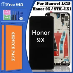 Test nouveau 9x LCD pour Huawei Honor 9X 9 X Premium Global STK-LX1 LCD écran tactile Hébergements eur assemblée + cadre