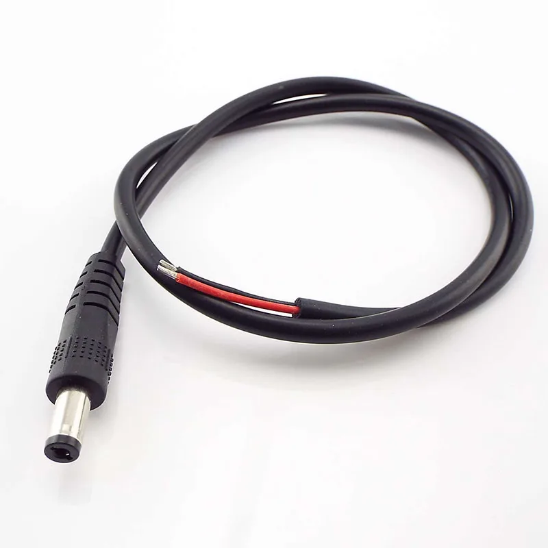 2pin DC male female Power Pigtail Cable 5.5x2.1mm Male Jack Cord diy DC Connector For 12V CCTV Camera 3528 5050 LED Strip Light