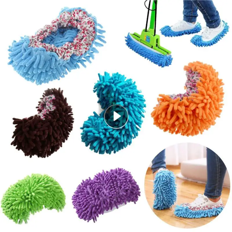 1PCS Floor Dust Cleaning Slippers Shoes Cleaning Cloth Lazy Mopping Shoes Home Floor Cleaning Microfiber Cloth Cleaning Shoes